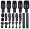 ERYUE Microphone DMS-D7 Professional Musical Instruments Drum Set Wired Microphone Mic Kit with Standard Mounting Accessories Aluminum Carrying Case 1 Big Drum Microphone 4 Small