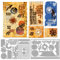 MAYJOYDIY Planned Labels Metall Stanzformen Vintage Gefärbter Tinte Stanzschablonen Ziegelwand Muschel Prägeschablone Cutting Dies für Scrapbooking DIY-Alben Geburtstagskarten