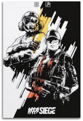 UWASCISF Poster, Motiv: Rainbow Six Siege, Spiel-Poster, dekoratives Gemälde, Leinwand, Wandposter und Kunstdruck, modernes Familienschlafzimmer, Dekoration, Poster, 20 x 30 cm