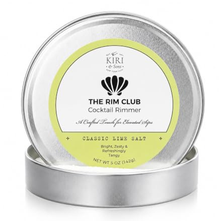 Kiri & Sons The Rim Club Sel à cocktail pour margaritas, shots de tequila, cocktails artisanaux, cadeau pour fêtes, bars à domicile, brunchs et événements – Citron vert classique, 141,7 g