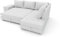 Dako Martha Right-Hand Corner Sofa Bed – 3-Seater with Pull-Out Sleeping Function & Storage – Fabric L-Shaped Sofa – 2 Colour Options (Cream)