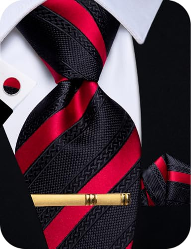 YourTies Cravate en soie pour homme - Motif cachemire floral - Boutons de manchette carrés - Pour fête de mariage, affaires, formelle