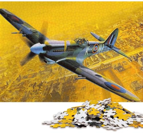 1000 Spitfire FR MkXIV RAF Puzzle für Erwachsene, Jugendliche und Familien – Holzpuzzle, 1000 Teile (75 x 50 cm)