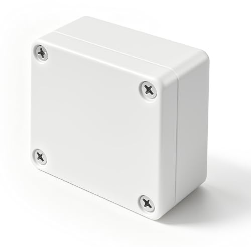 Anschlussdose, IP65 Verteilerdose ABS Kunststoff (65x58x35mm) - Aufputz/Unterputz Montage für Elektroinstallation Innen/Außen, mit Schrauben/Zubehör, abzweigdose wasserdicht außen