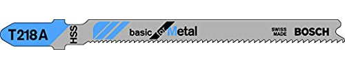 Bosch Professional 5x Lame per seghetto alternativo T 218 A Basic for Metal (per Lamiere di acciaio, accessorio Seghetto alternativo)