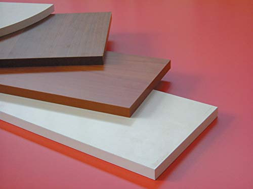 Regal aus Holz 5 Stück. Rand eckig cm.60 x 30 x 1,8 Farbe Weiß