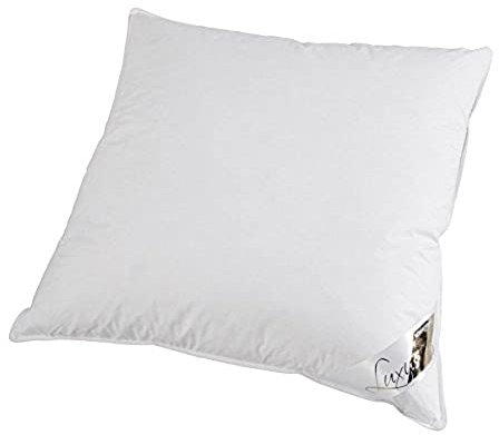 LINEA by böhmerwald - cosy - hochwertiges Luxus Kopfkissen extraweich, 70x90, 100% weiße neue Daunen, Allergiker geeignet, waschbar bis 60°C, in Deutschland produziert, Weiß