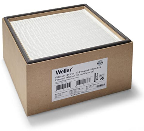 Weller T0058762701 Kompaktfilter: Partikelfilter H13 und Aktivkohlegranulat-Filter mit 10 Vorfiltern M5 für Zero Smog 2, Zero Smog EL, WFE 2ES / CS Rauchabsaugsysteme