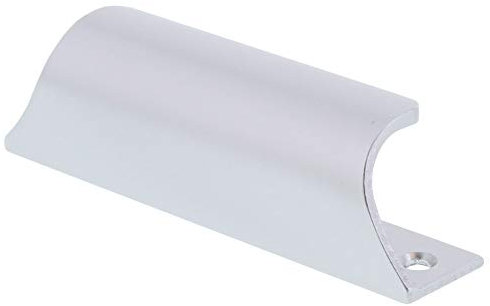 ToniTec® Hebetürgriff Modell 8052 90mm Terassentürgriff außen in weiß und silber | Balkongriff Türgriff Fenstergriff | 1 Stück | Oberfläche: silber