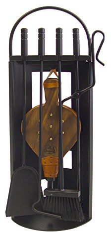 Imex El Zorro 10026 Juego para Chimenea Arco-Chapa con Fuelle, 68 x 23 x 14 cm, Metal, Negro, 14x23x68 cm