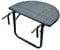 Balkonhängetisch 60x40cm Polyrattan schwarz Metallgestell Balkontisch