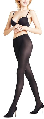 FALKE Damen Strumpfhose Matt Deluxe 30 DEN W Ti transparent einfarbig 1 Stück, Schwarz Black 3009, S-M