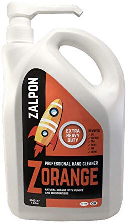 Rozalex, Zalpon Zorange Extra HeavyDuty Hand Cleaner Pump 4 Litre, Orange.