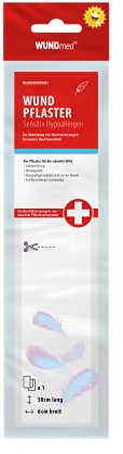 Wundmed 10er Vorteilspack Wund-Pflaster 0,5 m x 6 cm sensitive-hypoallergen, 10 Pack a 0,5m