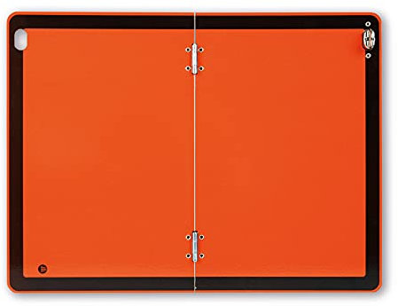 ADR Gefahrgutwarntafel Stahlblech vertikal klappbar reflektierend 400x300 mm orange