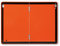 ADR Gefahrgutwarntafel Stahlblech vertikal klappbar reflektierend 400x300 mm orange