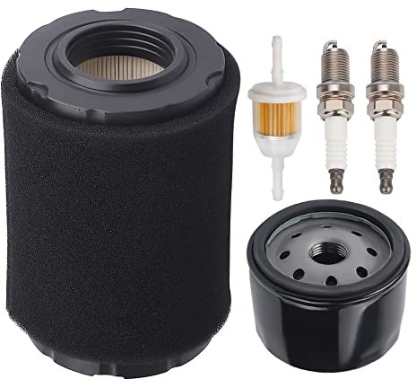 Harbot D125 MIU14395 Air Filter for John Deere D100 D105 D125 D130 D140 D110 E140 E130 E100 E120 LA145 LA135 Z255 Z235 X330 Lawn Tractor with Tune Up Kit (Two Cylinder Engine)