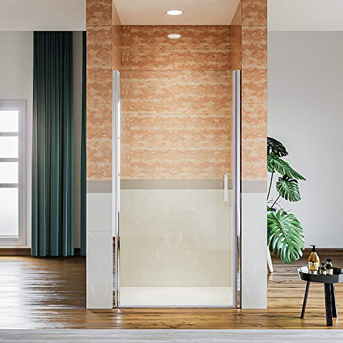 SIRHONA Porte de Douche 76 x 185 cm Pivotante Porte de Douche Extensible Cabine de Douche Porte de Douche 6mm verre