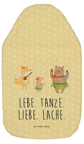 Mr. & Mrs. Panda Wärmflasche Waldtiere Aloha - Geschenk, Wärmekissen, Kinderwärmflasche, Lachen, Hase, Bettflasche, Musik, Kleine Wärmflasche, Gute