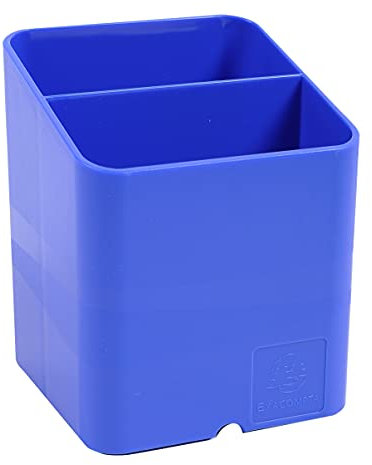 Exacompta - Réf. 67779D - 1 Pot à crayons PEN-CUBE Iderama - Avec 2 compartiments de taille et de hauteur différentes - Dimensions 7,4x7,4x9,3 cm - Couleur Bleu glacé