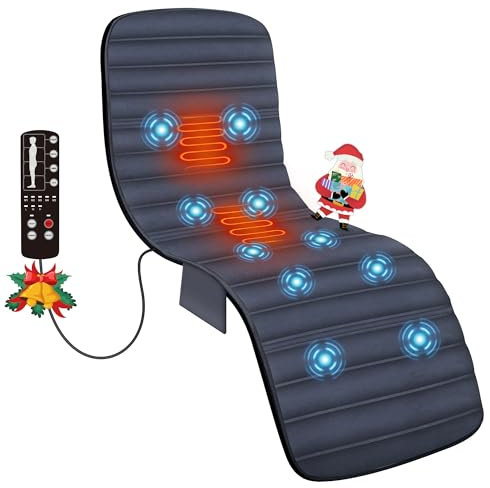 COMFIER Elektrische Massagematte zur Ganzkörpermassage, Vibrationsmassagematte mit 10 Motoren, 2 Therapieheizkissen, 5 Massage-Modi und 3 Vibrationsstärken, Massagegerät mit Wärmefunktion,Geschenk