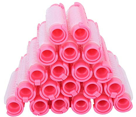 20pcs Hair Rollers Haar Dauerwelle Stangen Flauschige Dauerwelle Stab Lockenwickler Friseur Tool Kit für Mädchen Frauen Haar DIY Design(Rosa)