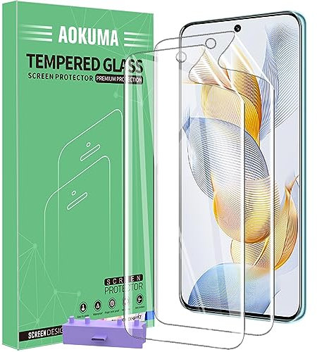 AOKUMA Protector de Pantalla para Honor 90, [2 Unidades] Cristal Templado para Honor 90 Fácil Instalación, Vidrio templado 9H,Sin Burbujas, Alta Definicion,Anti-Arañazos