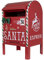 Christmas Paradise Weihnachtlicher Deko Briefkasten aus Metall 34cm Rot Weihnachtsmann Mailbox