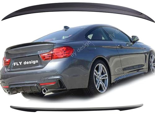 FLY DESIGN 70121 Heckspoiler passend für BMW 4er F32 Coupe, Heckflügel, Spoilerlippe für Auto Tuning, in P-Still, ABS Kunststoff (P-Still, Saphirschwarz 475 lackiert)