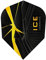 Harrows Ice Recut | 100 Mikron Dart Flights, 1 Set mit 3 Flights, Standard Nr. 6, Gelb