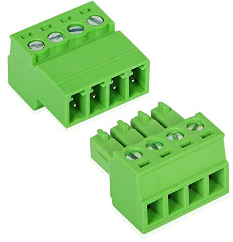 GINTOOYUN 5 connettori Phoenix da 3,81 mm, 4 pin, 300 V, 15EDGRK, 4 poli, 3,81 mm, inclinazione 3,81 mm, morsetti a vite 4P PCB (stile 3)