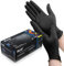 UK BEST BRANDS Emballage + 100 gants jetables en nitrile noir – Idéal pour : tatoueur mécanicien (taille M)