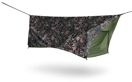 Haven Tent Safari Lay Flat Hammock Tent - 300D Polyester Canvas Waterproof Tent & Camping Hammock with Mosquito Net - Includes Premium Insulated Pad and Rainfly (Canopy Camo)