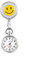 Silverora Schwesternuhr Schwesternuhren mit Clip Krankenschwester Uhren Kartoon Smile Gesicht Nurse Watch Uhr zum anstecken Pflege Uhr Arzt Uhr