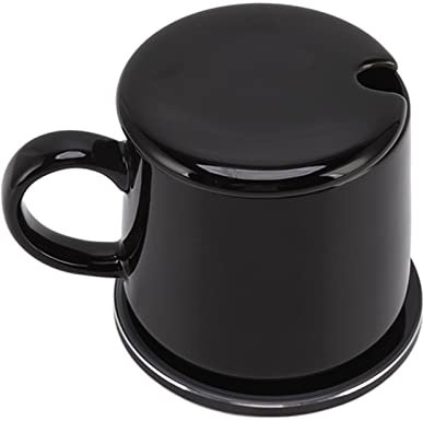 Fockety Elektrischer Kaffeetassenwärmer, 350ml 55 ℃ 131℉ 18W 5V USB beheizter Kaffeewärmer mit Tassenset, kabelloses Aufladen, wasserdichter Kaffeetassenwärmer für den Schreibtisch (Schwarz)