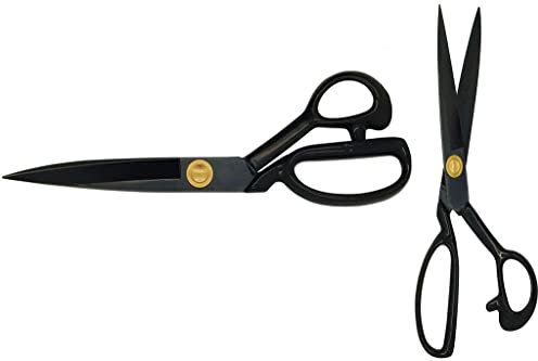 Premium - Carbon Schneiderschere Stoffschere Professionelle Nähschere schwarz (Größe 12Zoll - Länge 30cm)