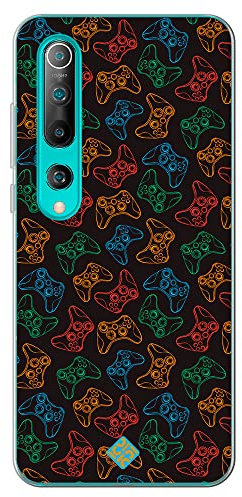 Movilshop Étui pour [Xiaomi Mi 10 ] Dessin Gamers [ Manettes Xbox ] en silicone souple transparent Coque pour téléphone portable.