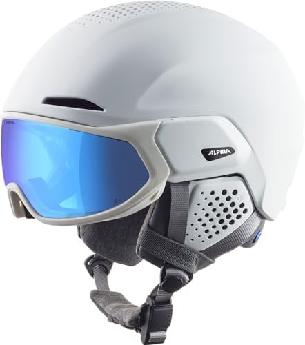 Alpina Unisex-Erwachsene Alto Q-LITE Skihelm, Weiß, M(55-59)