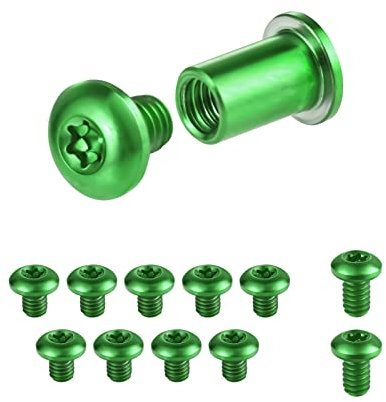 11Thumb Studs with 2 Spindles (Left and Right), Titanium Sturdy Strong Pocket Blade Screws Well-Made Replacement Thumb Studs with Long Life for 535 Bugout (Green)