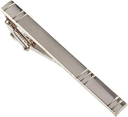 Mens Tie Clip Bar,Formal Men's Fashion Alloy Metal Silver Simple Necktie Tie Pin Bar Clasp Clip Business Wedding Suit New Year's Gift Durable