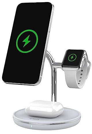 TELLUR Kabelloses Ladegerät, 3 in 1, 15 W, kompatibel mit Magsafe, für Kopfhörer, Apple Watch, iPhone 12/13/14, perfekt für Zuhause, Büro, Reisen, PD30W USB-C Ladegerät und Kabel im Lieferumfang