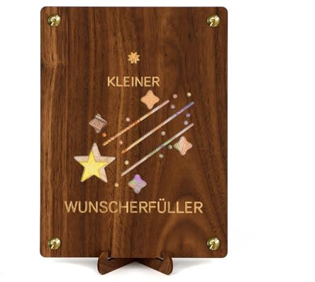 Giftota Wunscherfüller Geldgeschenk - Wunscherfüller Geschenke aus Holz - Geldgeschenke Verpackung Mit Grußkarten