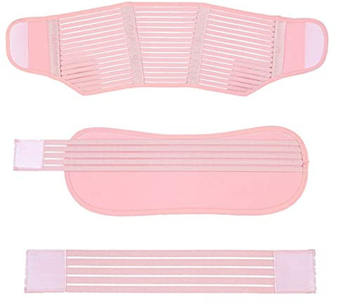 DUHGBNE Belly Protective Maternity Belly Ceinture réglable Soutien pour la grossesse Soins de maternité Enceinte Extension de pantalon, Rose, XXL