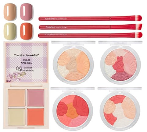 RoseFlower Schminke Set Profi Make Up Set Teenager Mädchen Schminkkoffer Kosmetische Makeup Paletten Lidschatten Vollgesichts Schminke Make-up-Pinsel-Set Augenbrauenstift Eyeliner Mascara