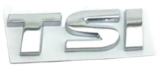 MyFisher zlj6688 3D-Metall-TSI-Buchstabe for den hinteren Kofferraum, Emblem, Abzeichen, Aufkleber, Auto-Styling, kompatibel mit Polo Golf 5 6 7 CC Passat B5 B6 (Color : D, Size : 5 X1.7cm)