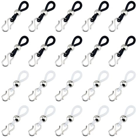 DICOSMETIC 20 Stück Jeans Reißverschluss 2 Farbiger Reißverschluss Halter Obere Hose Reißverschluss Halter Jeans Reißverschluss Knopfhaken Für Jeans Reißverschluss Kleidung Kleidungsstück