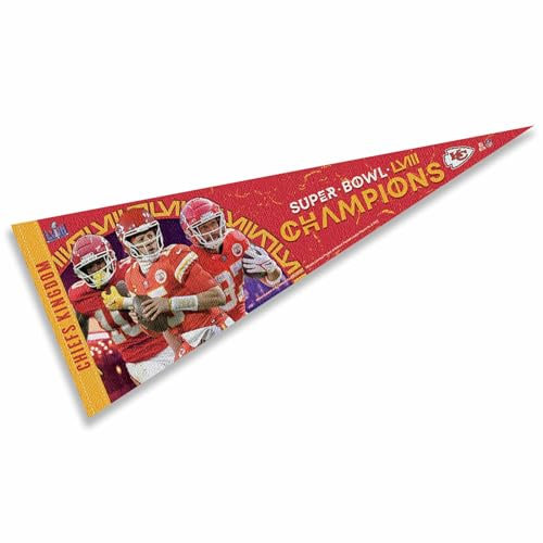 WinCraft Chiefs Super Bowl 2024 Spieler, volle Größe, großer Wimpel