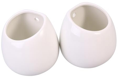 Milisten 2St Sukkulenten zum Aufhängen slico Succulent Plants Hängepflanzenhalter für den Innenbereich Blumentöpfe Zimmerpflanzen Vase Hängender Pflanzer Hängender Blumentopf aus Keramik