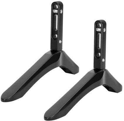 Base de soporte de TV, patas de TV, soporte de metal, sin agujeros, soporte para TV, soporte de TV, pies de TV, soporte de escritorio de 2 piezas, soporte para TV