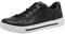 Jana Damen Sneaker flach mit Reißverschluss Vegan, Schwarz (Black), 41 EU